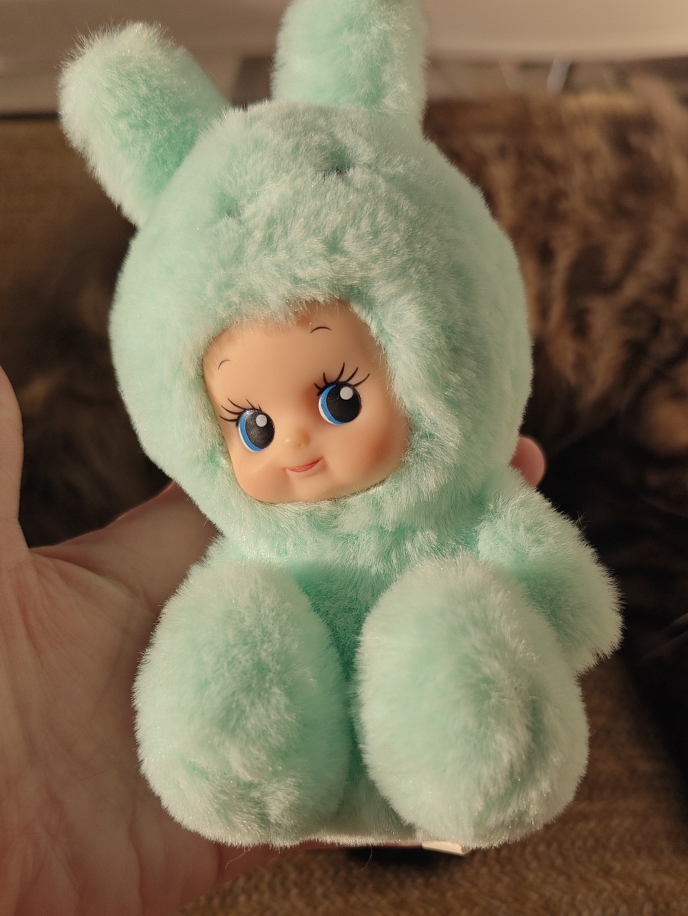 Kewpie Plush Bunny Baby Doll - Mint Green